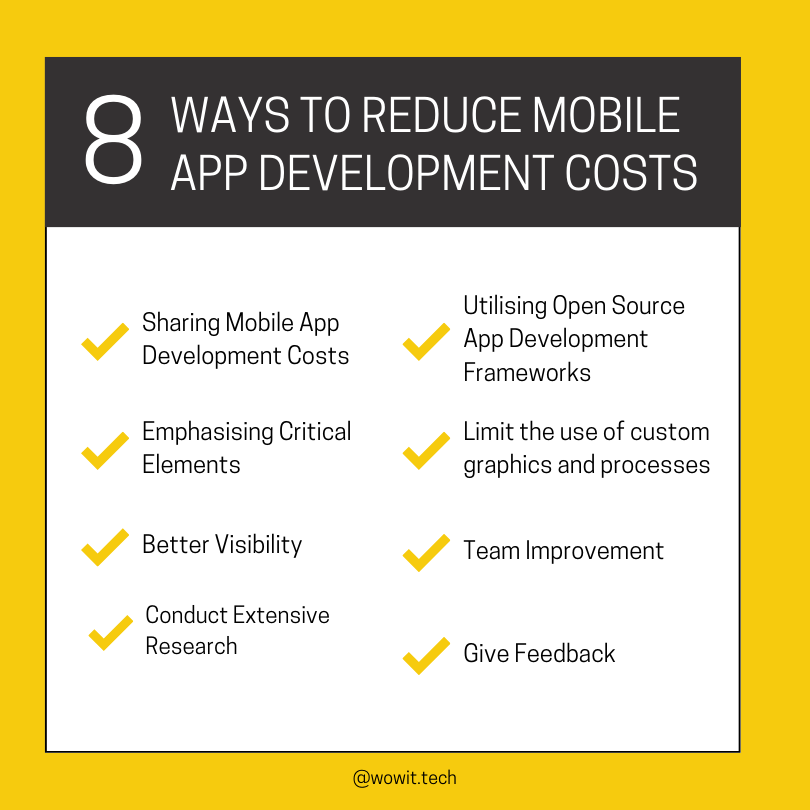 8 Ways to Reduce Mobile App Development Costs, infographic 