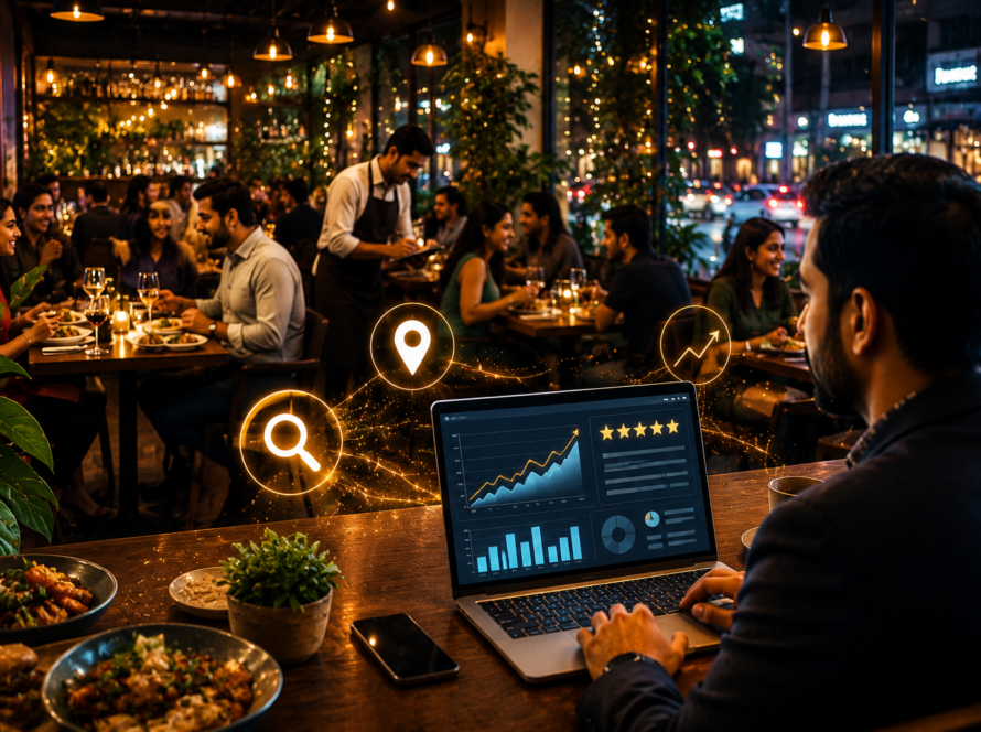 Restaurant SEO in Indore helping a Vijay Nagar restaurant attract more weekend customers through Google search and local SEO.