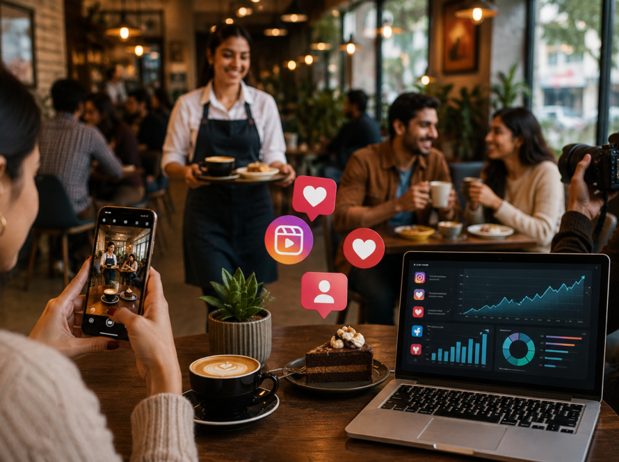 Social Media Marketing for Cafes helping a cafe in Indore grow through Instagram marketing and digital promotion