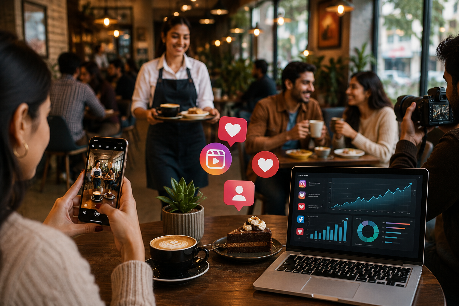 Social Media Marketing for Cafes helping a cafe in Indore grow through Instagram marketing and digital promotion