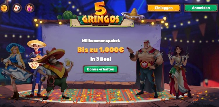 5Gringos Casino Bewertung 2024 Mega Bonusangebot