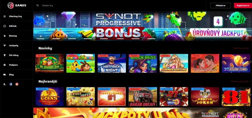 Online hry zdarma na platformě 69games