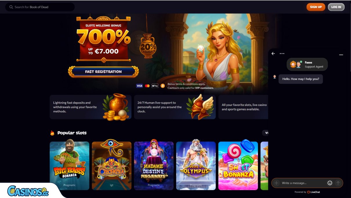 Aphrodite Casino Customer Support - Get in touch