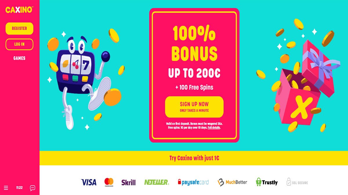 Caxino Casino Review – 100% up to $/€200 and 100 free spins