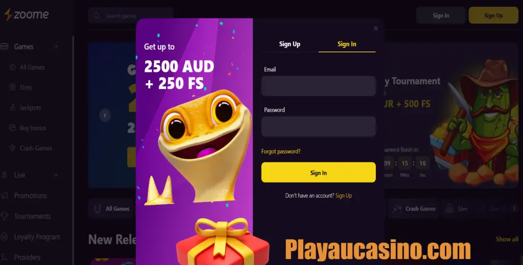 Zoome Casino Review in Australia: Get Up to 2500 AUD + 250 FS