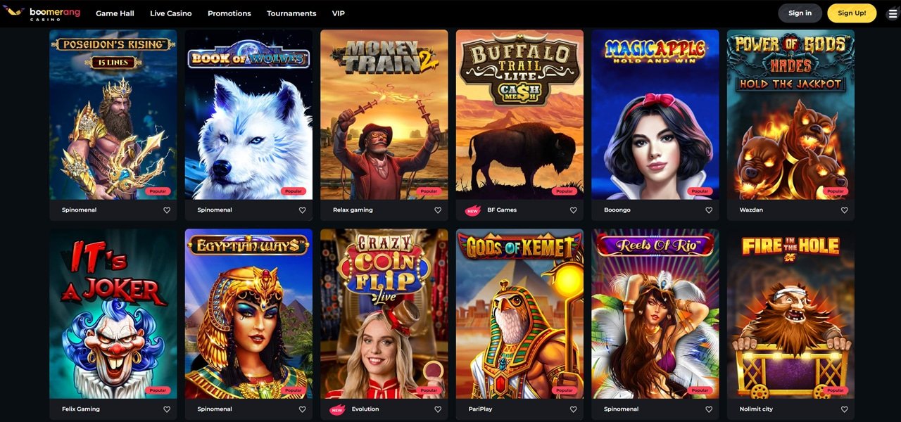 Boomerang Casino Review – Bonus $750 + 200 FS