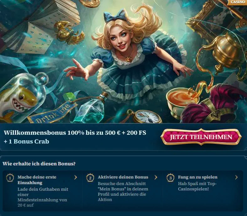 Willkommensbonus für neue Spieler