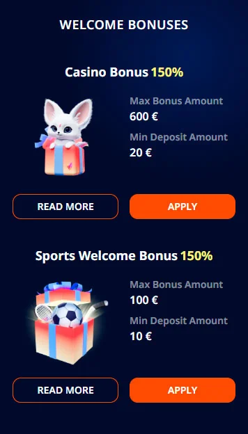 Monro Casino welcome bonus for new players