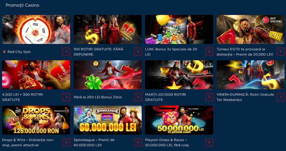 Red Sevens Casino jocuri de noroc online populare