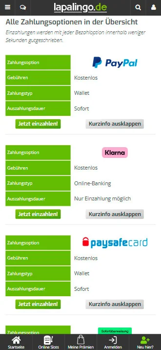Mobiloptimierte Casino Spiele für unterwegs