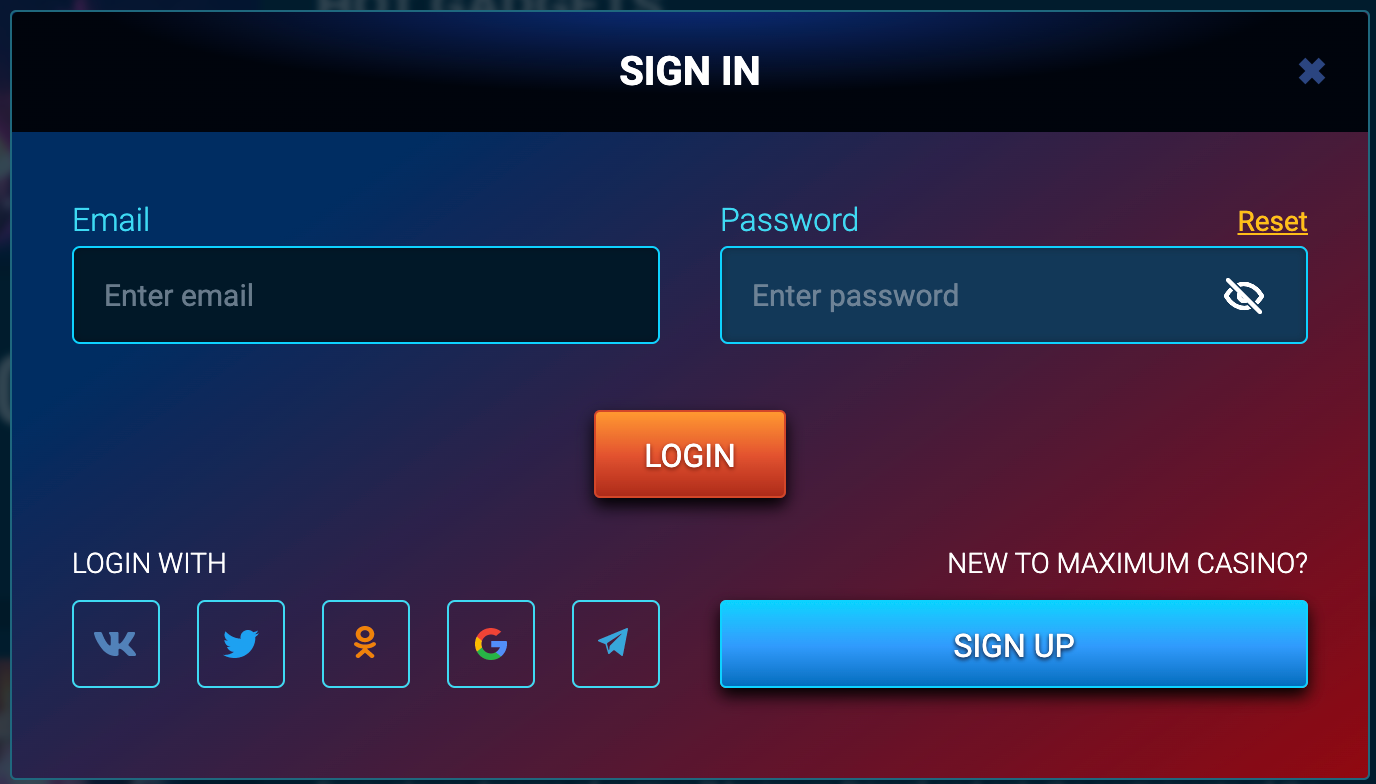 Maximum Casino Login