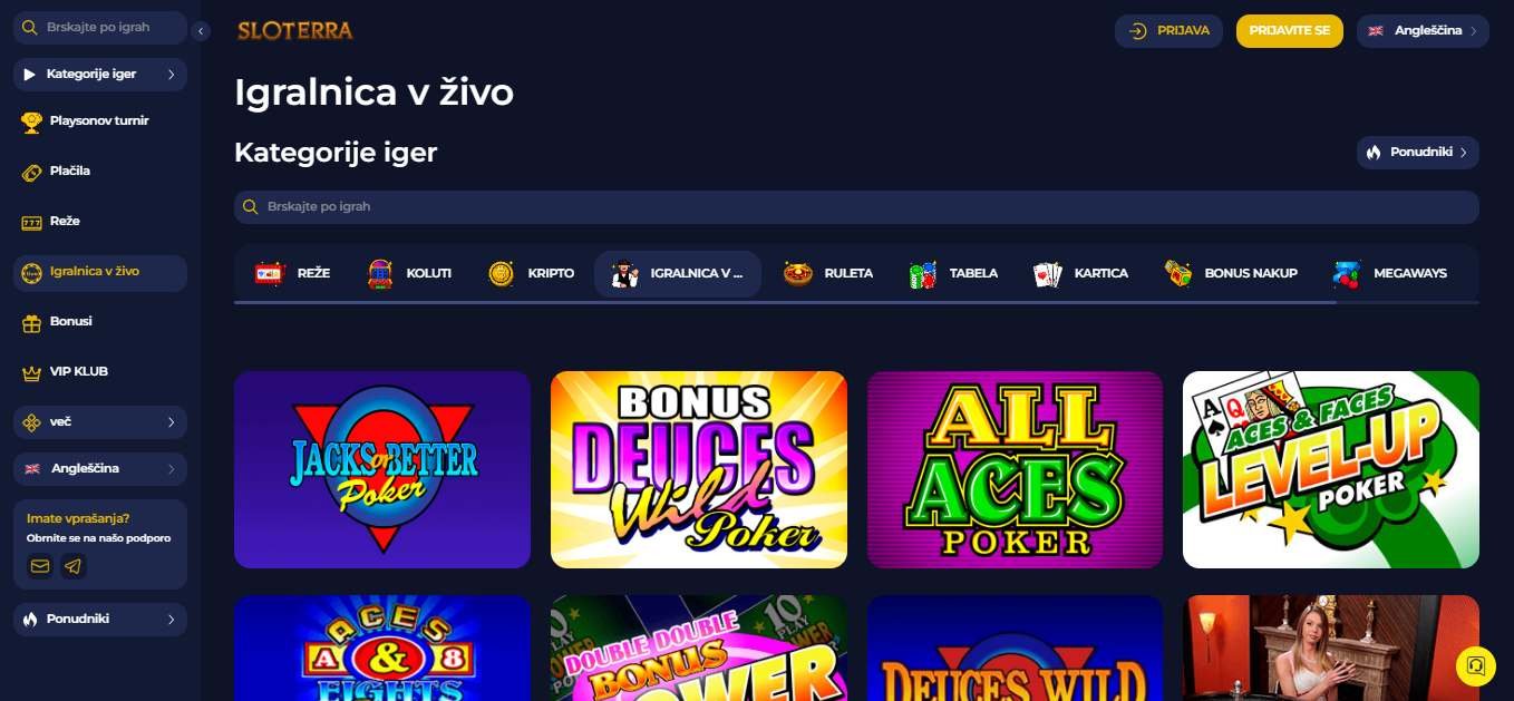 Sloterra Slovenija Casino 2025 ᐅ Recenzija in Bonusi