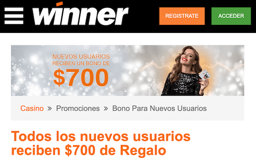 Winner casino bono: ¡Consigue $700 sin depósito!